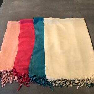 Fringe Pashmina Scarves Set